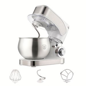 Robot pâtissier électrique domestique 5L en acier inoxydable, batteur mélangeur vertical à tête inclinable pour pétrir la pâte - Product Image 2