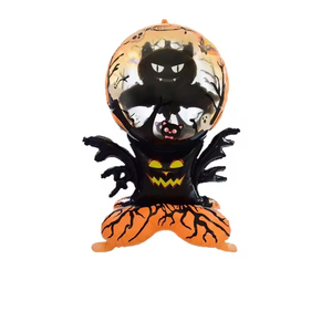 Décoration d'Halloween : Grand ballon en aluminium 3D en forme de squelette de personnage de dessin animé, écologique, sérigraphié, pour fête - Product Image 6