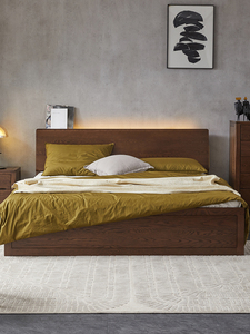 F8013 Простая Современная двухспальная кровать из массива дуба, дизайн мебели с коробкой, двуспальная и двуспальная кровать для хранения - Product Image 5