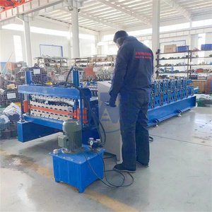 골판지 금속 지붕 시트 만들기 기계 강철 <span class=keywords><strong>Ibr</strong></span> 루핑 롤 성형 기계 가격 집 건물 타일 기계 - Product Image 3