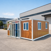 Maison conteneur préfabriquée modulaire prête à l'emploi, conteneur plat de 20 pieds ou 40 pieds, maison conteneur portable