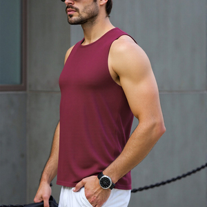 Outdoor Gym 210GSM Tank Tops Workout Custom Logo Training Sleeveless for Men - Product Image 1