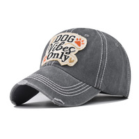 Casquette de baseball en jean délavé à 6 panneaux - Patch vintage américain, effet vieilli, snapback rétro décontracté unisexe, motif léopard, chapeau de soleil
