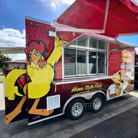 Food Truck entièrement équipé Restaurant mobile entièrement équipé Crème glacée Pizza Hot Dog Remorque mobile Food Truck avec cuisine