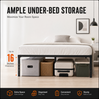 Cadre de lit réglable pleine grandeur, pliable en acier robuste, portable, capacité de charge de 3500 lb – Meilleure vente