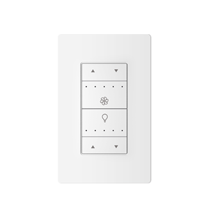 Interruptor inteligente Tuya de diseño de clic de ratón, 2 ganglios 3 vías, Zigbee Neutral, control de ventilador y luz, compatible con Alexa y Google Home, OEM ODM - Product Image 1