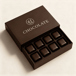 Emballage de chocolats comestibles haut de gamme en carton rigide personnalisé Boîte d'emballage pour barre de chocolat à l'épreuve des enfants avec insertion sur plateau en plastique - Product Image 2