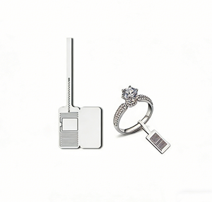 Étiquette électronique RFID personnalisée pour bijoux, 860-960 MHz, anti-effraction, pour la traçabilité des actifs et la lutte contre le vol en vente au détail, en PET - Product Image 1