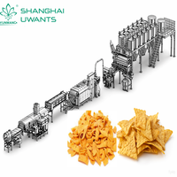 Ligne de production automatique de chips de maïs tortilla, machine industrielle pour la fabrication de Doritos, capacité élevée de 2000 kg/h, modèle CC, système de friture