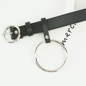 Hot Ins Style dames dunne riem, ronde gesp met ring, modieuze gespsriem voor broeken - Product Image 5