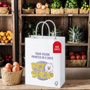 Bolsa de Compras con Impresión a Color y su Propio Logotipo, Bolsas y Cajas de Regalo de Cartón Reciclado Personalizadas de Lujo con Asa - Product Image 3