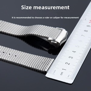 Bracelet de <span class=keywords><strong>montre</strong></span> de remplacement en acier titane milanais de 20 mm, série Cosmic 007, <span class=keywords><strong>avec</strong></span> fermoir déployant, pour Omega - Product Image 5