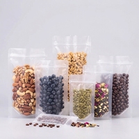 Sachet Doypack en PE dépoli translucide de qualité alimentaire avec fermeture éclair refermable pour aliments pour animaux et sucre