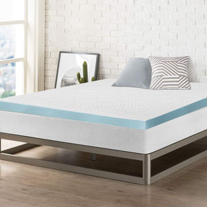 Surmatelas amovible en mousse à mémoire de forme de gel de refroidissement à débit d'air de 3 pouces pour la maison ou les chambres d'hôtel - Product Image 1