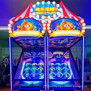 Machine de jeu d'arcade à monnayeur pour enfants et parents, avec boîte en bois et acrylique, jeu de boules à roulettes fou et double bowling - Product Image 2