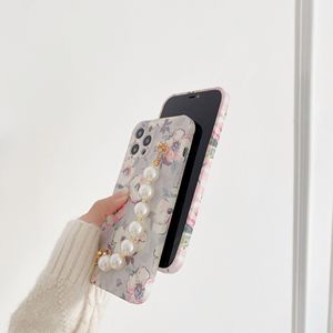 <span class=keywords><strong>Funda</strong></span> trasera para teléfono móvil samsung s22 ultra oneplus 8, carcasa con <span class=keywords><strong>cargador</strong></span> de flores suaves y cadena de perlas - Product Image 5