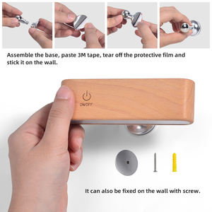 Appliques murales à LED rechargeables par USB Appliques magnétiques rotatives à 360 degrés alimentées par piles pour la lecture dans la chambre à coucher - Product Image 4