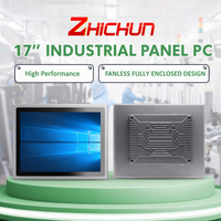 Panel PC Industrial de 17 Pulgadas, 16 GB de RAM, Sin Ventilador, Totalmente Cerrado, Montaje en Panel, Computadora Integrada en Caja Eléctrica/Gabinete
