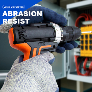Venta al por mayor de guantes de seguridad de alta resistencia de látex arrugado de algodón y LICRA guantes de seguridad para equipos de trabajo - Product Image 5