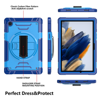 Nouveau design TPU PC hybride Combo 3 couches protecteur de tablette pour Samsung Galaxy Tab A8 10.5 2021 X200 X205 étui pare-chocs en caoutchouc