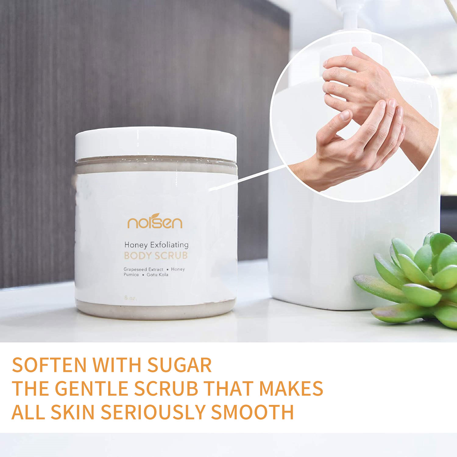 Hot Selling Honey Hydrating Exfoliating Body Scrub with Natural Extracts Smooths and Nourishes Skin