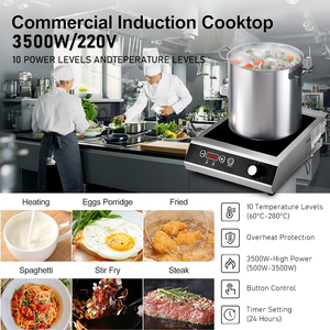 Moseener kompor listrik komersial, kompor listrik komersial Stainless 220v 3500w induksi untuk penggunaan Restoran - Product Image 4