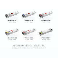 Émetteur-récepteur CWDM SFP 20km 100km 160km 1270nm 1610nm, module optique 1.25G pour nœud passif WDM, LC Duplex Monomode DDM Télécom