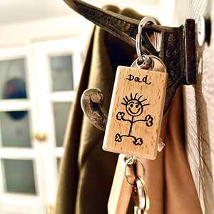 LLavero de madera promocional, recuerdos, pequeño regalo, llavero de coche, Mini llavero personalizado con logotipo personalizado - Product Image 1