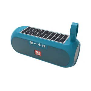 Boombox caixa de som para alto-falante e som, caixa de som para carregamento solar, à prova d'água, stereo, sem fio, bateria potente, graves grandes, TG-182