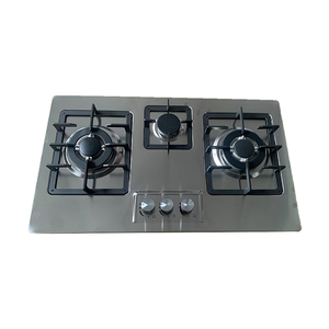 525886 Cuisinière à gaz portable 3 feux et couvercle 5,4kW Camping et