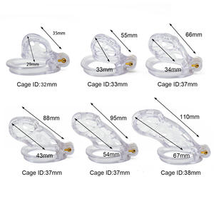 Dispositifs de Chasteté en Résine Rose de Haute Qualité et Durable en 6 Tailles Cages Péniennes Verrous pour Pénis Jouets Sexuels pour Hommes - Product Image 5