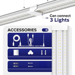 ไฟ LED รุ่นใหม่ อัพเกรด แบบแขวนและติดผนัง เชื่อมต่อกันได้ ขนาด 4 ฟุต 8 ฟุต สำหรับโรงงาน ร้านค้า อู่ซ่อมรถ - Product Image 5