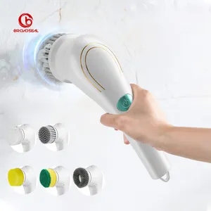 Escova de limpeza multifuncional 5 em 1, para cozinha, banheiro doméstico, ferramenta de limpeza, portátil, elétrica