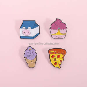 الحرف المعدنية لطيف بروش الآيس كريم والكعك تصميم الحلوى الحلو دبوس لطيف - Product Image 2