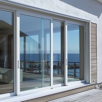 Ventanas Corredizas de Vidrio Transparente con Diseño Moderno Personalizado, Doble Acristalamiento, UPVC/PVC