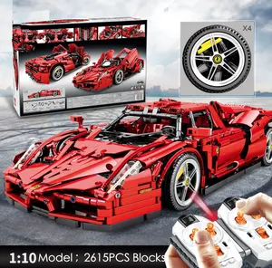 Jouets pour enfants, blocs de construction de voiture de course, 4 pièces, modèle 1:10 Compatible avec la Technic Legoing