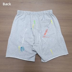 Pantalones Cortos para Hombre de Alta Calidad con Logotipo Personalizado, Diseño Pintado a Mano con Salpicaduras de Pintura, Tela French Terry - Product Image 2