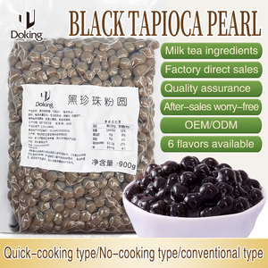 Doking pearl Factory vende diretamente três cores pérolas de tapioca cruas Black tapioca pérolas para o chá Boba - Product Image 3
