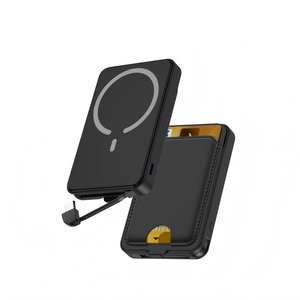 พาวเวอร์แบงค์แม่เหล็ก 5000mAh พร้อมที่ใส่บัตรและสาย Type-C ในตัว - Product Image 1