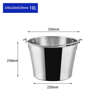 DF630 5L 10L 18L Seau à glace en acier inoxydable de qualité supérieure, seaux à glace en acier inoxydable pour boissons, refroidisseur à champagne - Product Image 5