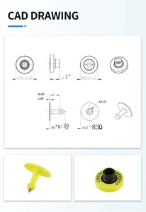 Nueva Etiqueta de oreja de animal RFID resistente al agua 134,2 kHz para identificación y seguimiento de cerdos, novedad de 2017 - Product Image 6