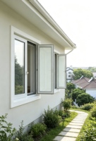 Ventana Abatible de PVC Insonorizada LG UPVC con Doble Vidrio Templado, Ahorro de Energía, para Viviendas Residenciales
