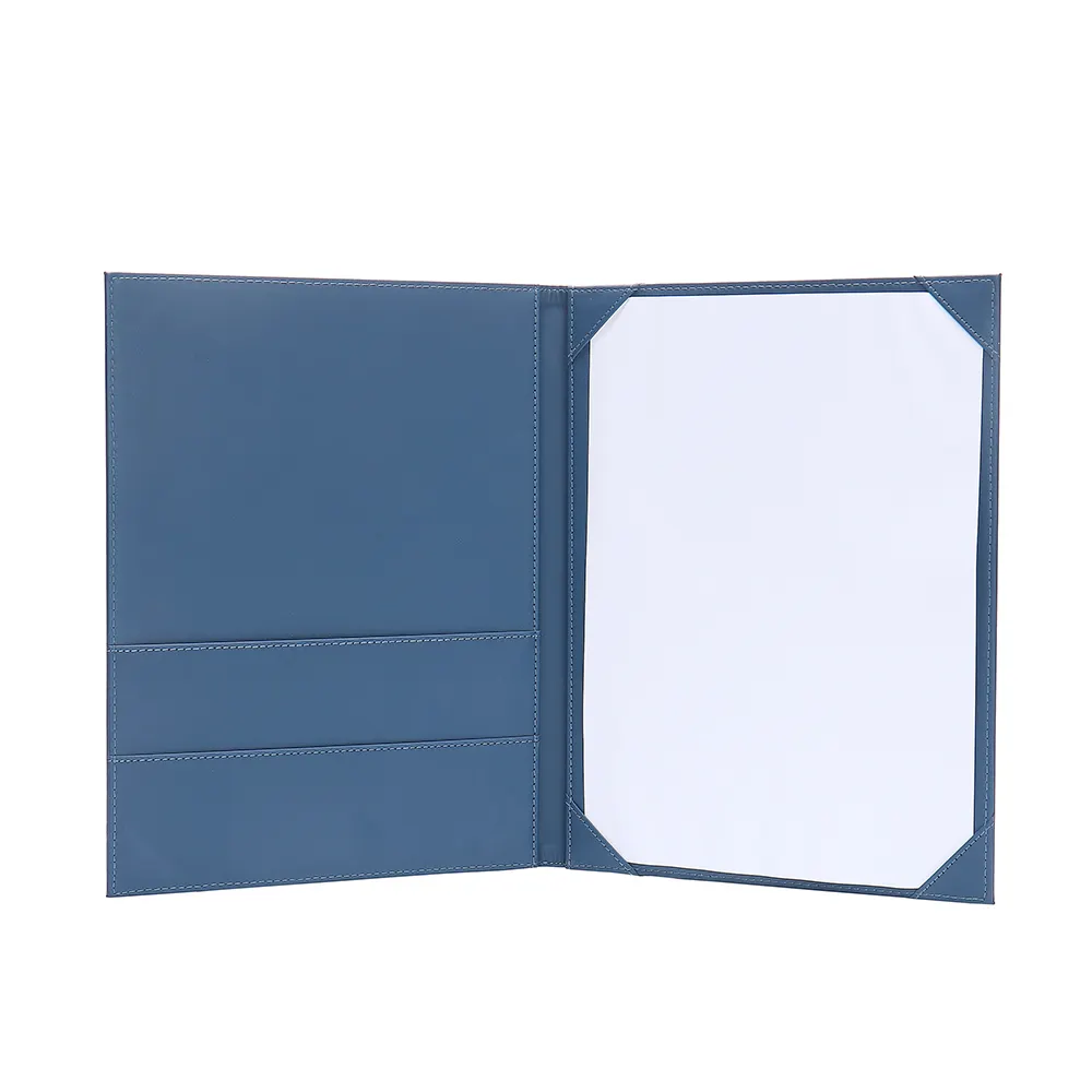 Pu Leather 8.5x11 inch A4 Restaurant Menu Cover Faux Leather Menu Folder Service Guide