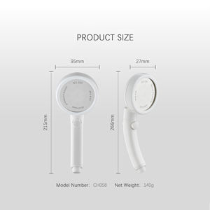 Hochdruck-Handbrause mit Dreifach-Wasserauslass, Chrom-Finish, Ein-Tasten-Stopp, Einstellbarer Wassersparmodus für Hotel und Apartment - Product Image 6