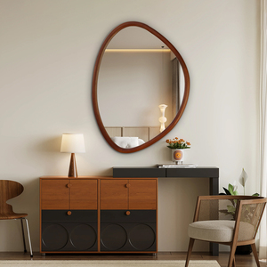 Trang điểm Vanity Gương Châu Âu không thường xuyên khung gỗ treo tường Gương phòng tắm/khách sạn trang trí gương - Product Image 1