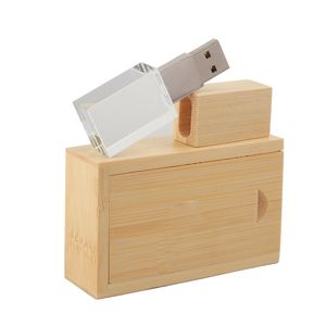 Custom Logo Wedding Gift <strong>Crystal</strong> Wooden USB 2.0 3.0 4GB 16GB 32GB 64GB <strong>Memory</strong> Flash <strong>Stick</strong> Pen Drive - Product Image 2