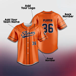 Groothandel Klassieke Knopen Honkbal Jersey Voor Mannen Streep Borduurwerk Sublimatie Honkbal Softbal Truien Honkbal Truien - Product Image 6