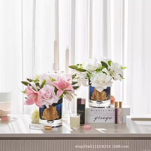ช่อดอกกุหลาบผ้าไหมแฮนด์เมด ติดทนนาน สำหรับตกแต่งงานแต่งงานและบ้าน - Product Image 4