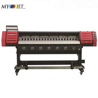 Imprimante éco-solvant automatique Myjet 1,8 m XP600 pour l'impression de vinyle, de bannières flexibles et d'affiches