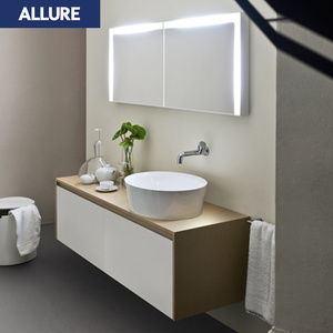 Allure Interior Design appartamento lusso moderno piccolo lavabo da <span class=keywords><strong>bagno</strong></span> in oro vanità - Product Image 4